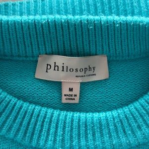 Teal blue sweater